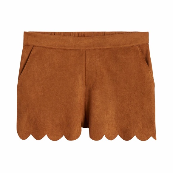 stitch fix Pants - Suede scalloped shorts stitch fix